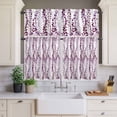 thumbnail image 4 of 3 Piece Kitchen Curtains and Valances Set Purple Weeping Eucalyptus Cafe Curtains 36 Inch Length Spring Summer Farmhouse Leaves Valance & Tier Curtain for Living Room Bedroom Window 54"x18"+27"x36"*2, 4 of 6
