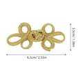 thumbnail image 2 of LOLIPPYY 10 Pares De Botones Dorados Para Abrigos Con De Nudo Chino Y Único Decorativo, 2 of 7