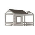 thumbnail image 6 of Donco Kids Deer Blind Child Wood Twin-over-Twin Bunk Bed with Roof and Slats Rustic Light Grey, 6 of 8