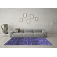 thumbnail image 3 of Ahgly Company Indoor Round Abstract Blue Modern Area Rugs, 8' Round, 3 of 4