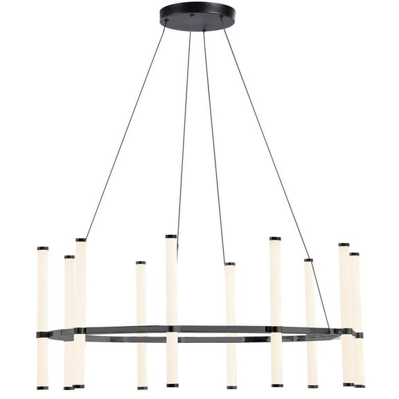 Dainolite 60W Chandelier, MB, WH Acrylic Diffuser