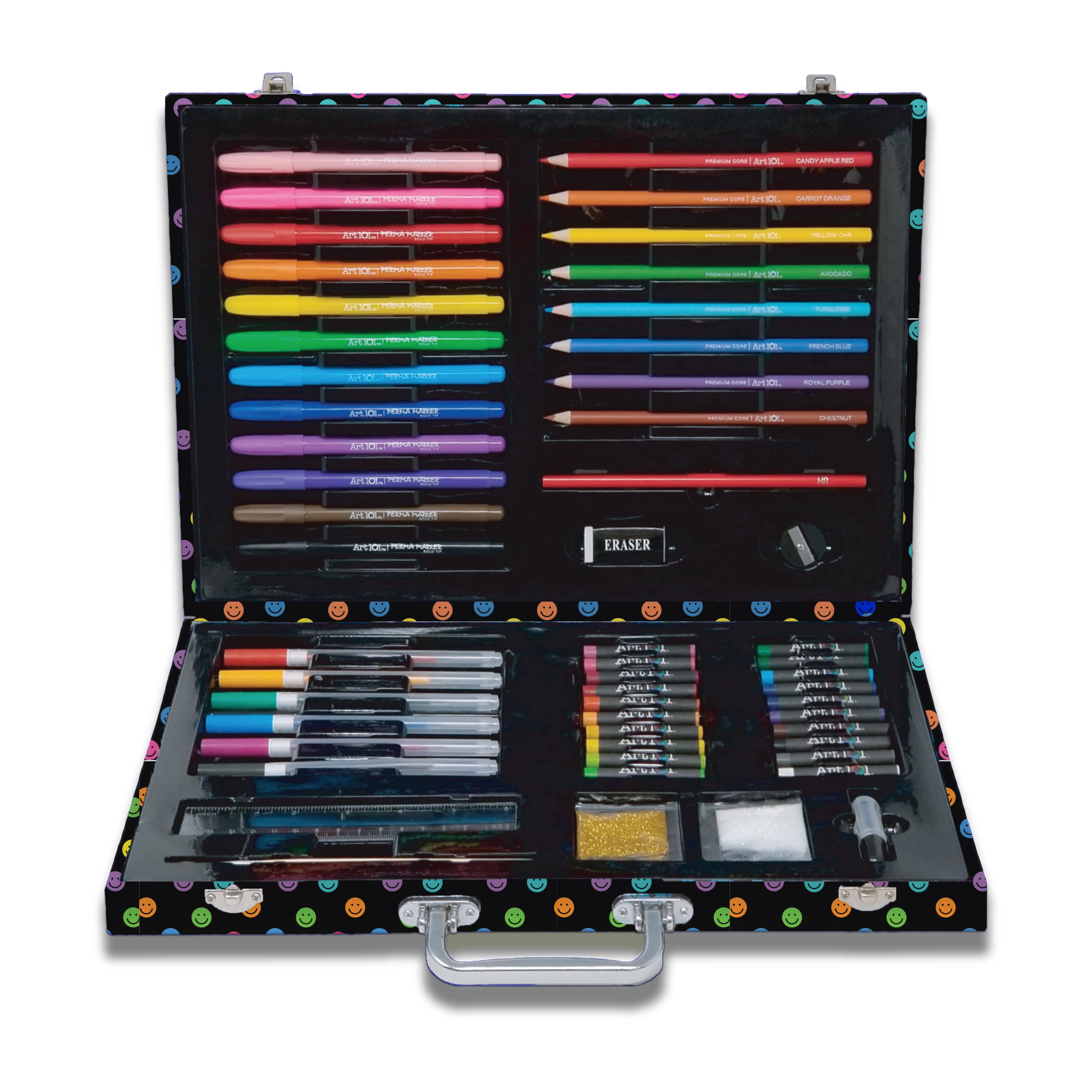 Art 101 Beginner Doodle and Color Multifunctional Art Set with 150 Pieces  and Pop-up Easel for Children