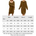 thumbnail image 2 of Falda Vestido casual con cuello en V Estilo sexy Vestido cálido para mujer Ajuste holgado Traje diario de talla grande Ygjytge Camello T S para Mujer, 2 of 6