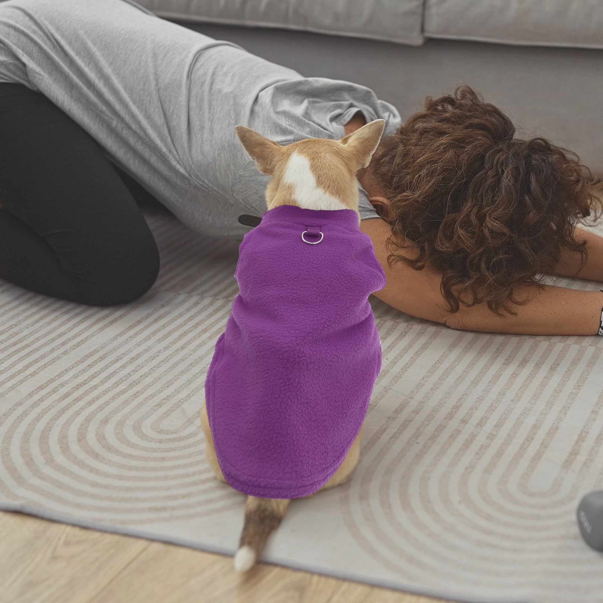 Unique Bargains Dog Cat Warm Vest Small Dog Cat Jumpers Purple XL
