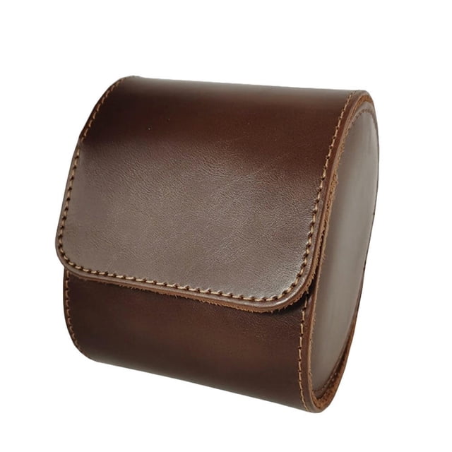 MasteelfCA 1pc Single-slot Portable Watch Box Retro Watch Organizer Leather Watch Holder
