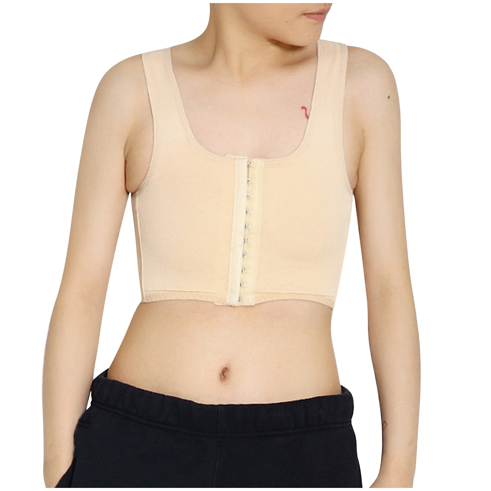 Fashion Les Sport Bra Top Chest Binder Super-elastic Bandage Strengthen  Body Sculpting Top Cotton Bras Vest Undershirt Flat Breast Tops