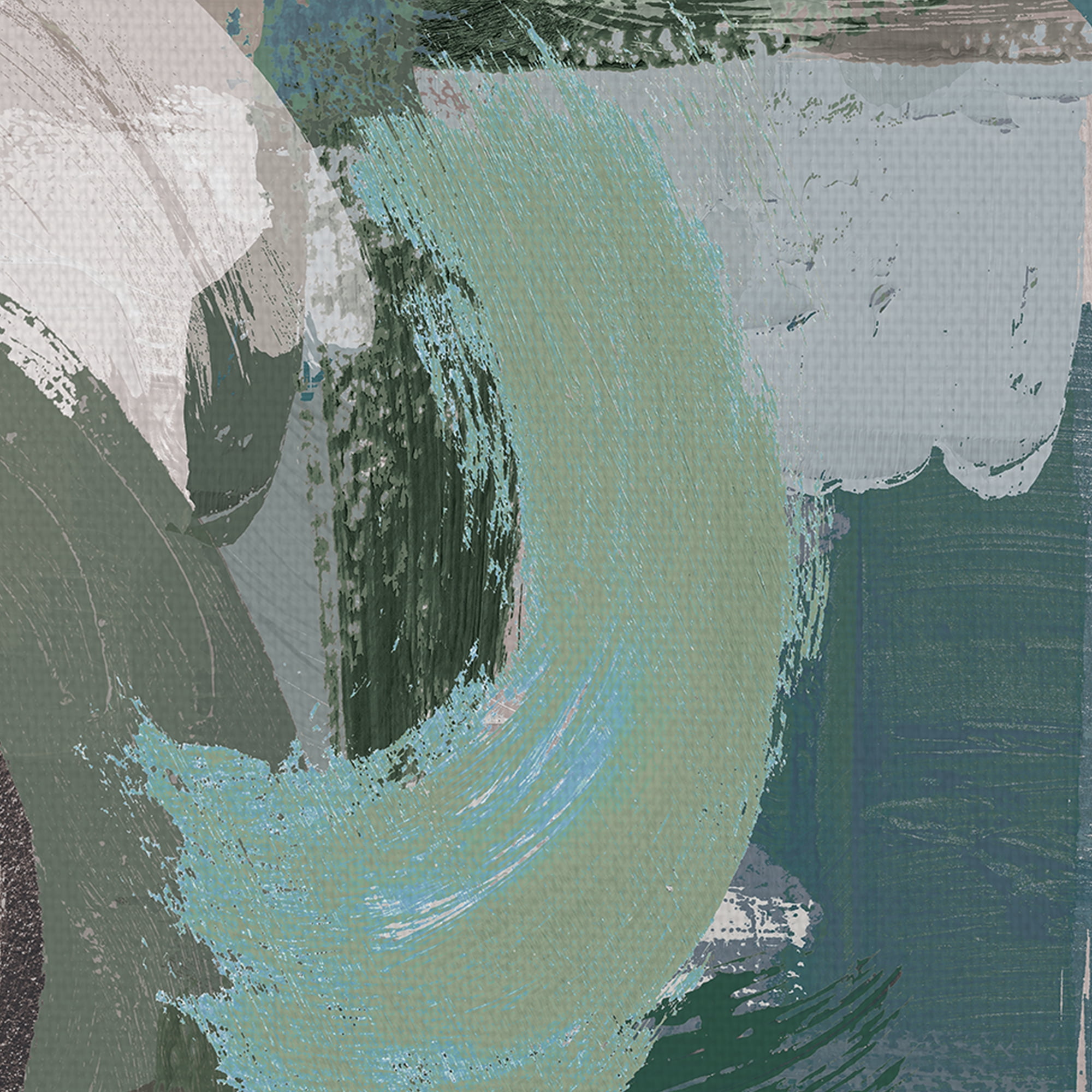 Olive Green Abstract by Willowbrook Art Print