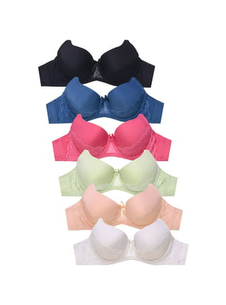 Women Bras 6 Pack of Double Pushup Lace Bra B cup C cup Size 32B F9903