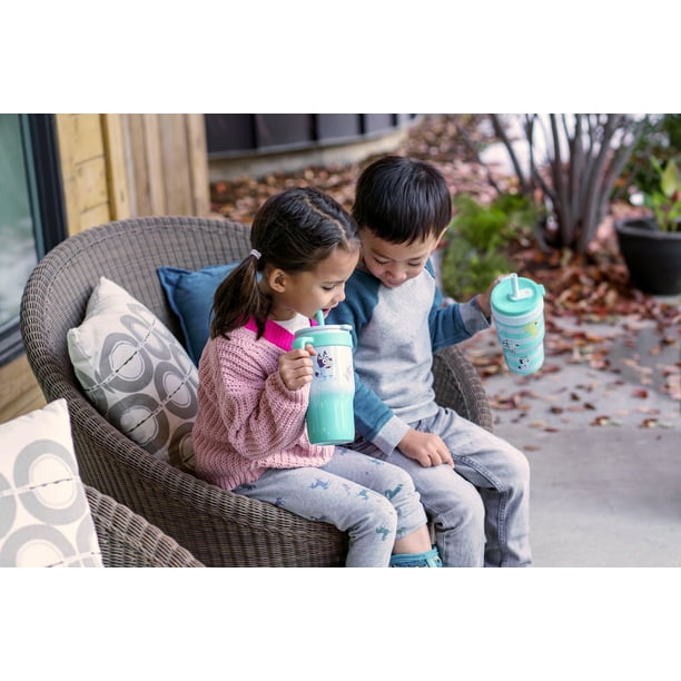 2 pack) Zak Designs 18oz Bluey Kids Straw Handle Tumbler