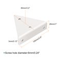 thumbnail image 2 of Floating Shelf Bracket 4Inch 2Pack Metal Triangle Shelf Bracket for Shelves, White, 2 of 6
