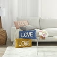 thumbnail image 3 of Mina Victory Life Styles Rectangle Cotton Tufted Love Throw Pillow in Blue, 3 of 3