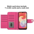 thumbnail image 3 of Faux Leather Wallet Case Compatible with Samsung Galaxy A05 | Classic Wrist Strap Flip Case | Ultra Slim Card Slots Stand Function Shockproof Phone Cover for Samsung Galaxy A05 - Rose, 3 of 7