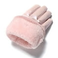 thumbnail image 5 of Jinhomg Plush Warm Gloves for Women Windproof Touchscreen Winter Gloves Thick Comfy Hiking Running Cycling Snow Gloves Outdoor Athletic Gloves Winter Saving Pink Free Size, 5 of 8