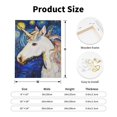 thumbnail image 2 of Sikiie Starry White Horse Print Canvas Decorative Hanging Painting, Anti-shrinkage Hanging Frame, Suitable for Home, Office Wall Decorations, 2 of 6