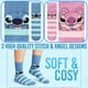 thumbnail image 4 of Zapatillas y calcetines Disney Stitch para mujer, paquete de 2, esponjosos y antideslizantes, 4 of 6