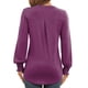 thumbnail image 5 of Blusa con cuello en V Nikou mujer holgada manga larga fruncida, 5 of 6