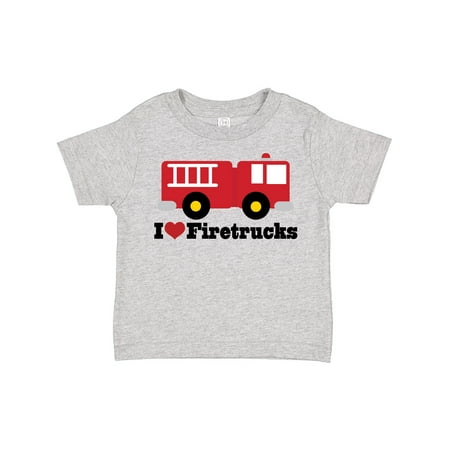 

Inktastic I Heart Firetrucks Gift Toddler Boy or Toddler Girl T-Shirt