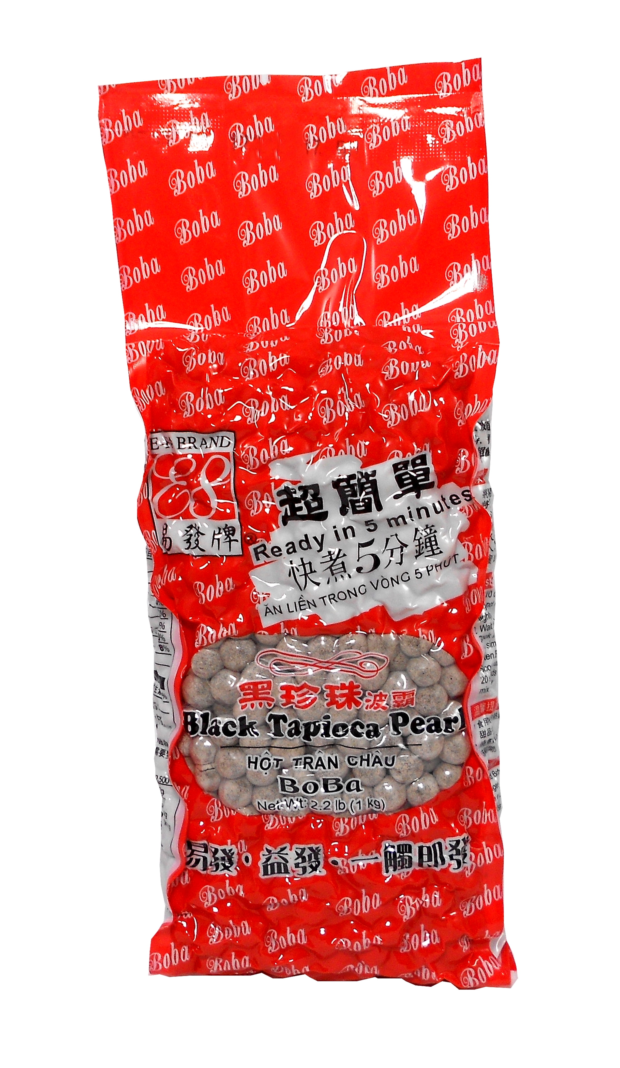 EFa Black Boba Tapioca Pearls Bubble Tea 2.2 lbs. (Pack of 2