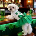 thumbnail image 4 of Green Pet Skirt Costume St Patrick Day Pet Dress,Holiday Outfit for Dogs and Cats,Small Medium Pet Irish Party Clothing for Puppy and Kitty, 4 of 7