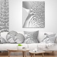 thumbnail image 4 of Designart Fractal Curved White 3D Waves - Contemporary Throw Pillow - 16x16, 4 of 5