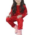 thumbnail image 5 of Dewadbow Toddler Kids Baby Girls Velvet Tracksuit T-shirt Tops Pants Outfits Set Clothes, 5 of 5