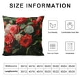 thumbnail image 5 of Chilfamy   Red Flower Throw Pillows Covers Red Rose Black Gray Decorative Pillow Covers for Couch Bed Square Flower Pillow Cover Farmhouse Pillow Cases Spring Summer (Red) White, 5 of 5