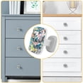 thumbnail image 4 of 4 Pieces Set Drawer Pulls Handle Square Wardrobe Cabinet Knobs with Stainless Steel Screws Furniture Kitchen Decor, 4 of 5