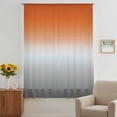 thumbnail image 3 of Burnt Orange Gray Ombre Sheer Curtains 45 Inches Long, Modern Gradient Abstract Art Light Filering Curtains, Breathable Simi Curtain Privacy Drapes for Kitchen Bathroom Small Window Treatment, 3 of 9