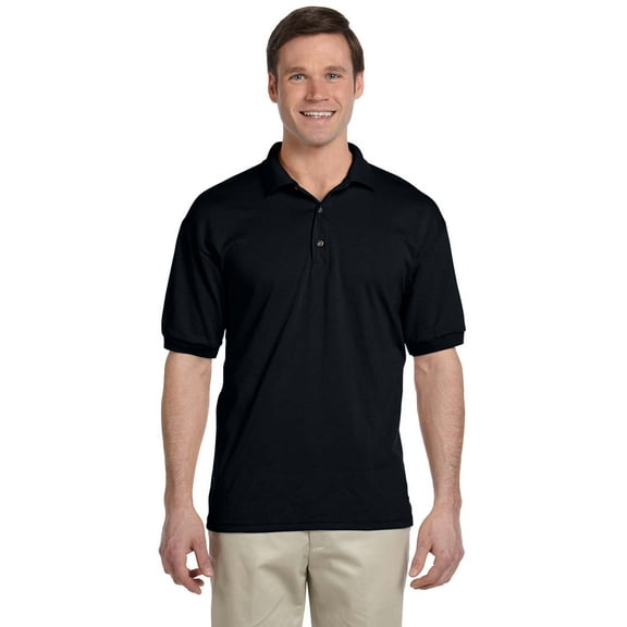 Gildan G880 DryBlend 6-Ounce Jersey Knit Sport Shirt, Black, XL, Pack 10, Mens Workout Shirts