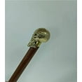 thumbnail image 2 of NAUTICALMARTUS Antique Designer Brass Skulll Head Handle Wooden Walking Stick Cane for Seniors Men Women Collectibles & Gift, 2 of 3