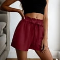 thumbnail image 4 of Admvng Wonens Shorts Casual Summer Loose Drawstring Comfortable Cotton Yoga Stretchy Work Short Pants With Pocket Size S-2XL, 4 of 5