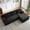 Black, variant on MAYEERTY Boneless Ottoman, 35×24" Footrest for Cloud Sectional Sofa, Living Room & Apartment, Black