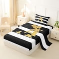 thumbnail image 2 of Erosebridal Cartoon Initial D Twin Sheet Sets for Girl, Stripes Lines Bedding, 3 Pieces, 2 of 5