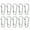 Silver, variant on Viveous 10pcs Spring Snap Hooks D Shaped Flat Buckle Carabiner Clips Climbing Buckles Rope Connectors Keychain Clip Key Ring for Fishing Hiking Silver