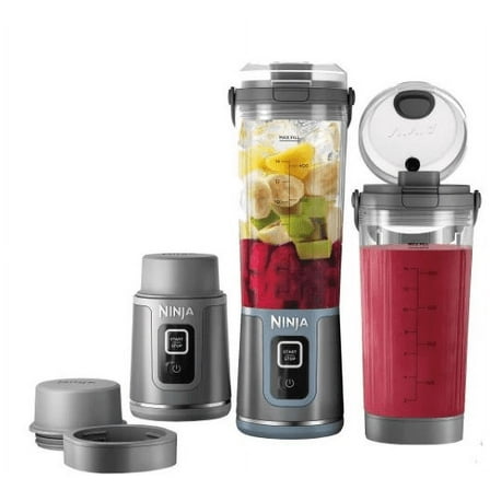 Ninja Blast Portable Blender, Cordless, 18oz. Vessel, Personal Blender-for Shakes & Smoothies, BPA Free,Most Compact Blender, Leakproof-Lid & Sip Spout, USB-C Rechargeable 2-pack