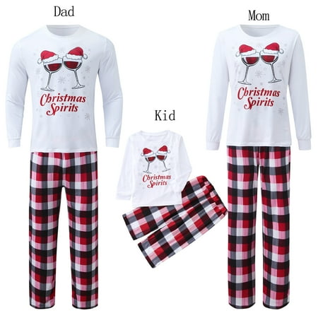 

Matching Family Pajamas For Women Men Christmas Red Plaid Jammies Holiday Cute Pjs Clothes Mum and Dad Pyjamas