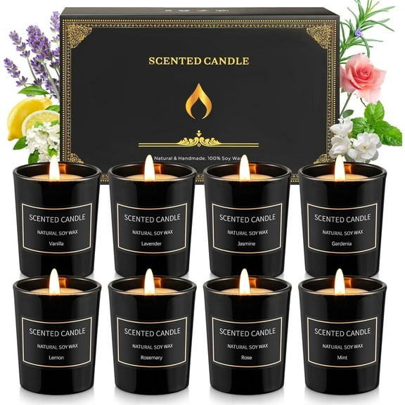 8 Pack Candles for Home Scented Gifts Set for Women Soy Wax Long Lasting Jar Candles for Birthday Mother's Day Gifts, 3.5oz