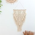 thumbnail image 4 of Tapiz de macramé bohemio hecho , cuerda de , tejido , borla de punto, colgante de pared, dormitorio, boda, decoración artística art BLESIY Macramé Tela decorativa, 4 of 8