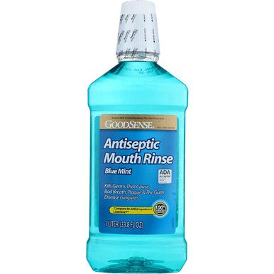 Soft Rinse Blue Color UPC 846036007909 - GoodSense Antiseptic Mouth Rinse, Blue Mint, 1 L ...