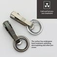 thumbnail image 3 of maskred Keychain Smooth Luxury Electroplate Key Ring Anti Corrosion Theftproof Elastic Wear Resistant Holder Accessory Cellphone Silver 2, 3 of 6