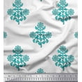 thumbnail image 1 of Soimoi Green Rayon Fabric Leaves & Floral Block Print Sewing Fabric Yard 56 Inch Wide, 1 of 4