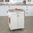 thumbnail image 2 of HomestylesWood Cart with Salt and Pepper Granite Top in Off White, 2 of 2