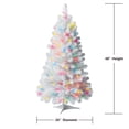 thumbnail image 3 of Holiday Time Prelit 105 Multicolor Incandescent Lights, Indiana Spruce White Artificial Christmas Tree, 4', 3 of 6