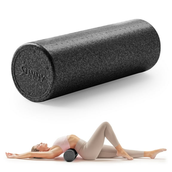 Sunny Health & Fitness 12" Yoga Foam Roller (Black)