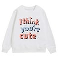 thumbnail image 4 of Boy Valentines Day Outfit Crewneck Sweatshirt Love Print Long Sleeve Pullover Toddler Clothes for Girls 6-7 Years, 4 of 4