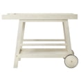 thumbnail image 5 of Safavieh Renzo Outdoor Patio 2 Tier Bar Cart - White, 5 of 11