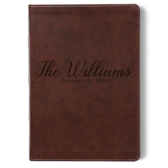 Personalized Family Bible, Custom Engraved ESV Family Wide-Margin Reference Bible, Wedding Gifts, Christian Gifts, Family Bible for Wedding