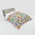 thumbnail image 3 of Ambesonne Floral Bedding Set 3 Pcs, Hippie Cheerful, Twin XL, Multicolor, 3 of 3