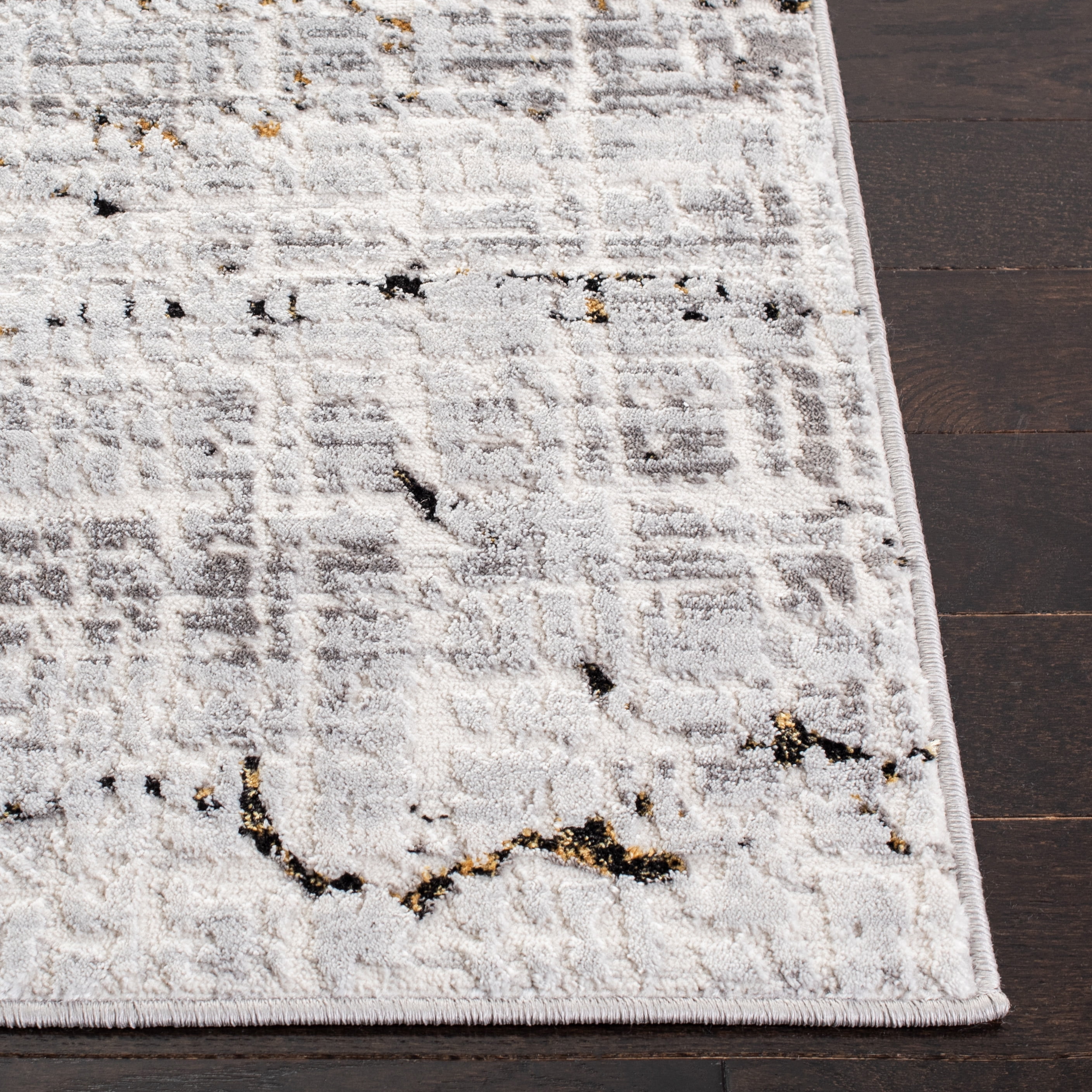 SAFAVIEH Amelia Gorden Abstract Area Rug, Gray/Gold, 5'5" x 7'7"
