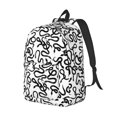 thumbnail image 6 of Easygd Hand Drawn Snake Canvas Backpack: Stylish, Lightweight, and Versatile with Large Capacity and Adjustable Straps –, 6 of 7